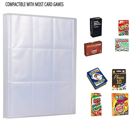 Also Fits Other Card Games SAIKA 288 Pockets Transparent Pokemon Trading Cards Album Sleeves Storage Page Protectors